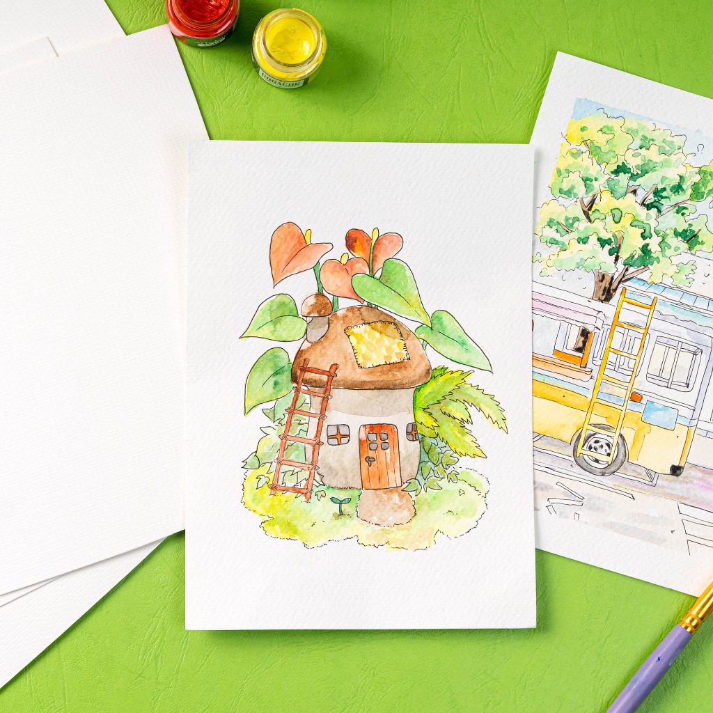 Giấy Vẽ Màu Nước CLASSMATE Giấy A5 A6 A4 Giấy Vẽ 350gsm Vẽ Màu Gouache, Màu Acrylic.. Không Thấm Sang Mặt Sau AP-001