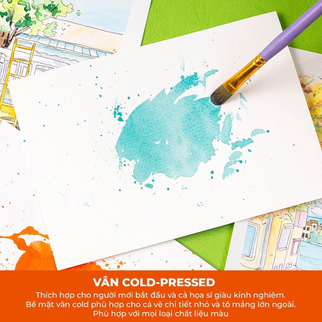 Giấy Vẽ Màu Nước CLASSMATE Giấy A5 A6 A4 Giấy Vẽ 350gsm Vẽ Màu Gouache, Màu Acrylic.. Không Thấm Sang Mặt Sau AP-001