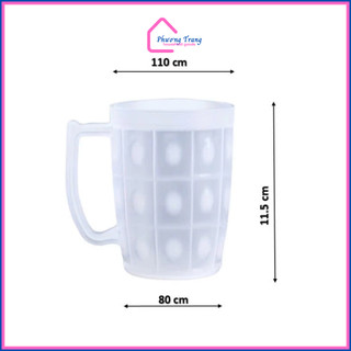 combo 5 ly nhựa uống bia, ly nhựa uống nước,ly nhựa mãng cầu có quai - Phương Trang