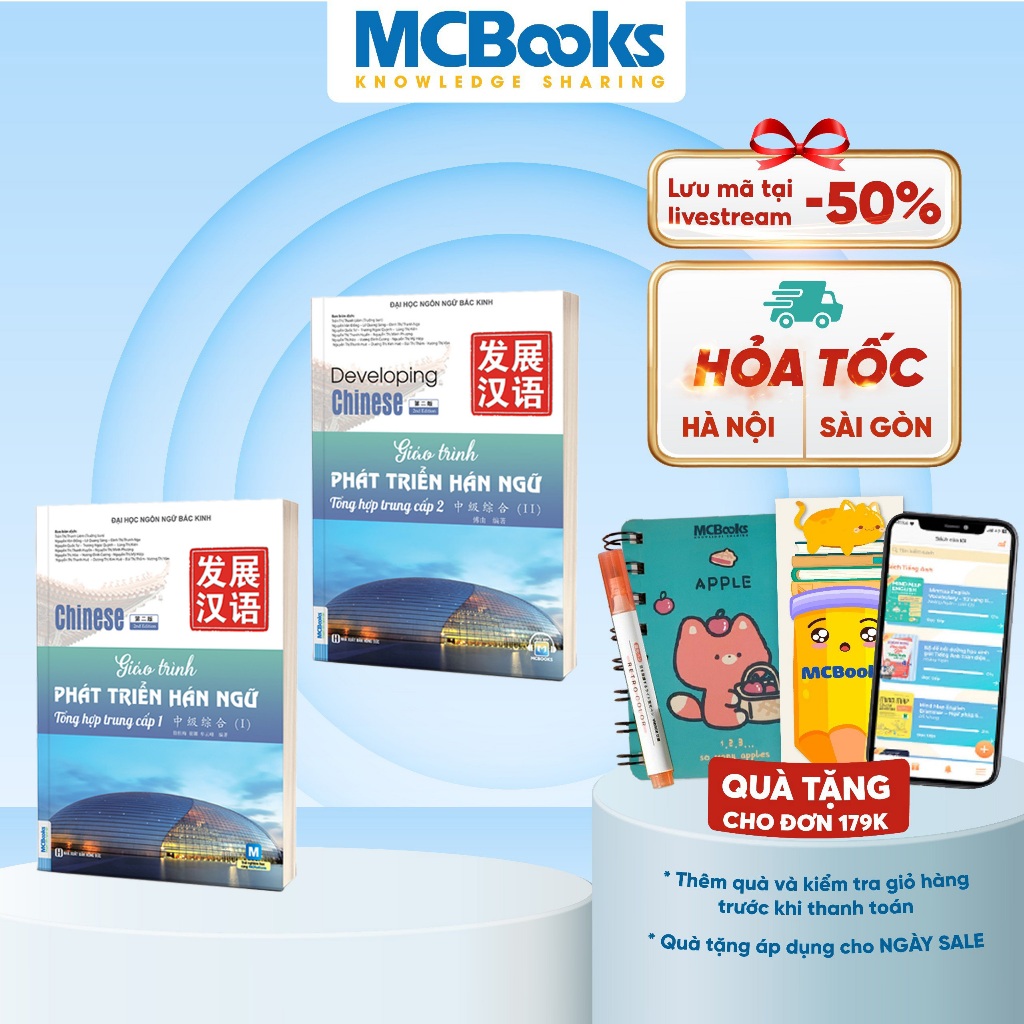 Sách - Giáo trình phát triển hán ngữ tổng hợp trung cấp - Phân loại lẻ/combo