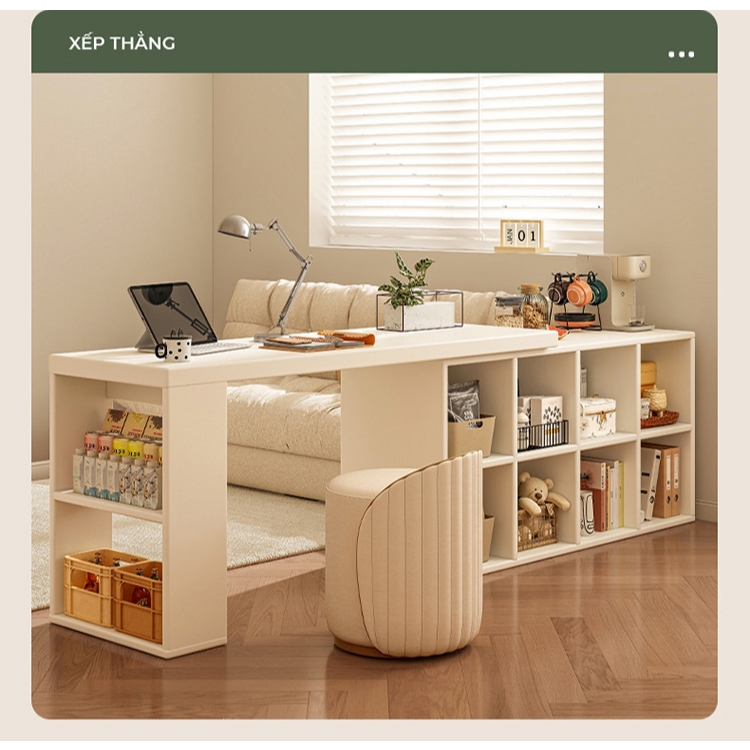 Ảnh Bàn làm việc kèm giá sách, bàn làm việc chữ L gỗ MDF phủ melamin thương hiệu IGA - GP368 3