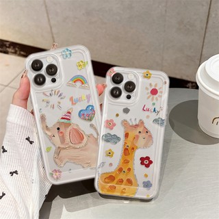 Ốp Lưng iPhone Happy Land Viền Thẳng Chống Sốc, Trong Suốt Bảo Vệ Camera - iP 7/8/X/XS/11/12/13/14/15/16/17/Plus/Pro/Max