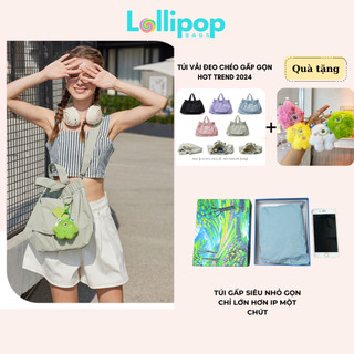 Túi Tote Đeo Chéo LOLLIPOP BAGS Túi Xách Nữ Vải Dễ Thương Style Hàn Quốc - Chất Liệu Vải Chống Nước Gấp Gọn Siêu Nhẹ