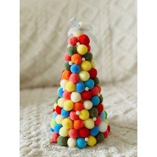 set nguyên liệu tự làm cây thông kẽm nhung, cây thông pom pom QNshop Handmade ^^