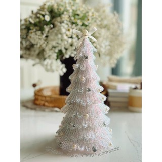 set nguyên liệu tự làm cây thông kẽm nhung, cây thông pom pom QNshop Handmade ^^
