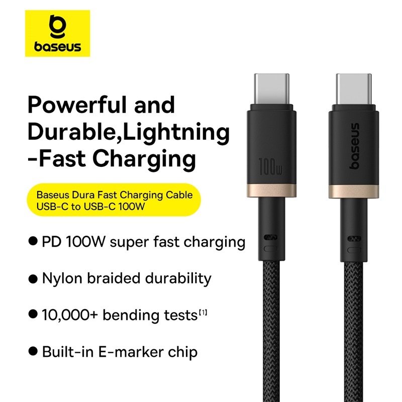 Ảnh Cáp Sạc Nhanh Baseus Dura Series Fast Charging Cable Type-C to Type-C 100W 3