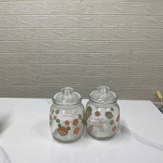 Set 2 Hũ Thủy Tinh Trong Suốt Cao Cấp 500ml - NO 9036