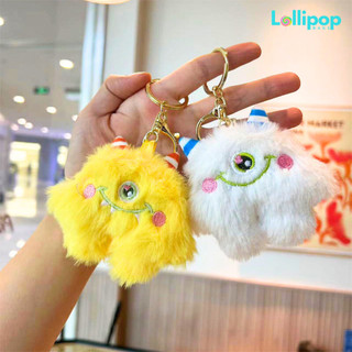 Móc Khoá Lông Quái Vật Một Mắt - LOLLIPOP BAGS - Móc Khoá Balo, Móc Khoá Túi Dễ Thương