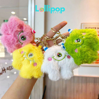 Móc Khoá Lông Quái Vật Một Mắt - LOLLIPOP BAGS - Móc Khoá Balo, Móc Khoá Túi Dễ Thương