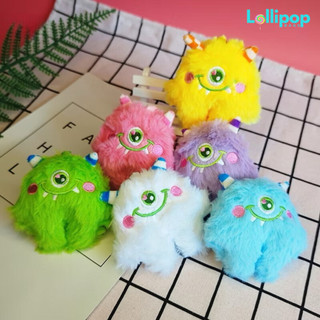 Móc Khoá Lông Quái Vật Một Mắt - LOLLIPOP BAGS - Móc Khoá Balo, Móc Khoá Túi Dễ Thương