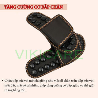 Dép Massage Khảm Đá Ấn Huyệt Bàn Chân, Dép Đá Tourmaline