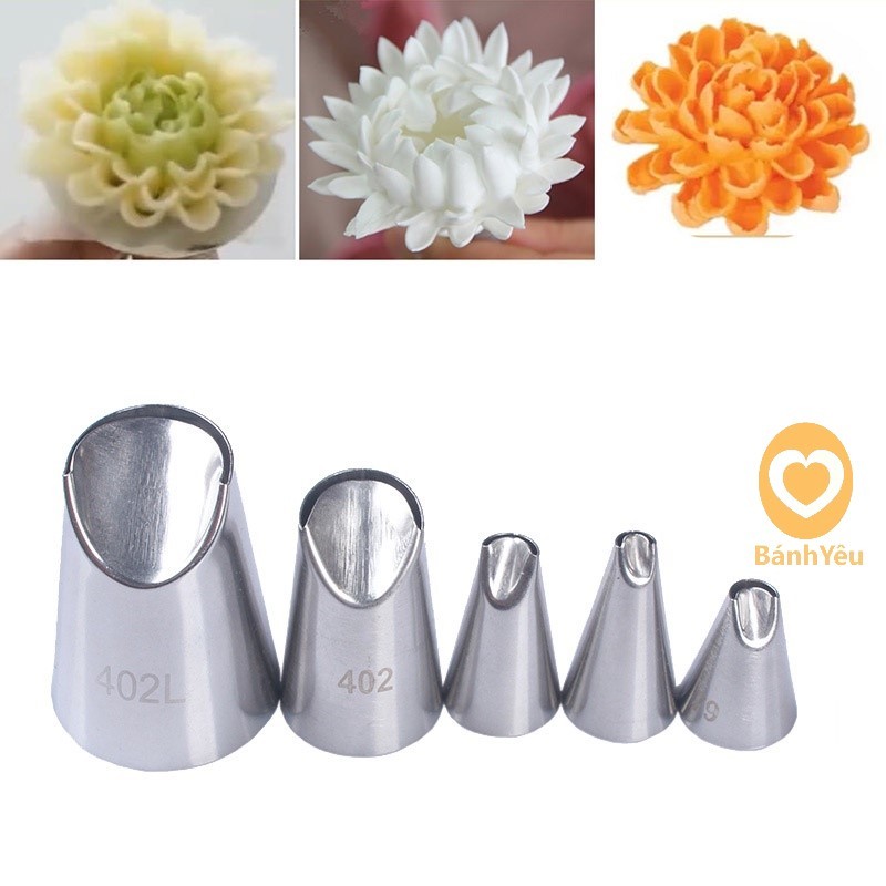 Bộ 5 Đui bắt kem/Đui bắt hoa Cúc-DC87A