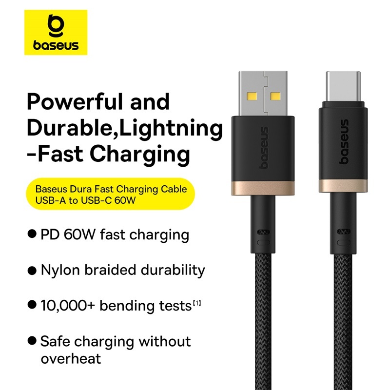 Ảnh Cáp Sạc Nhanh Baseus Dura Series Fast Charging Cable USB to Type-C 60W 1