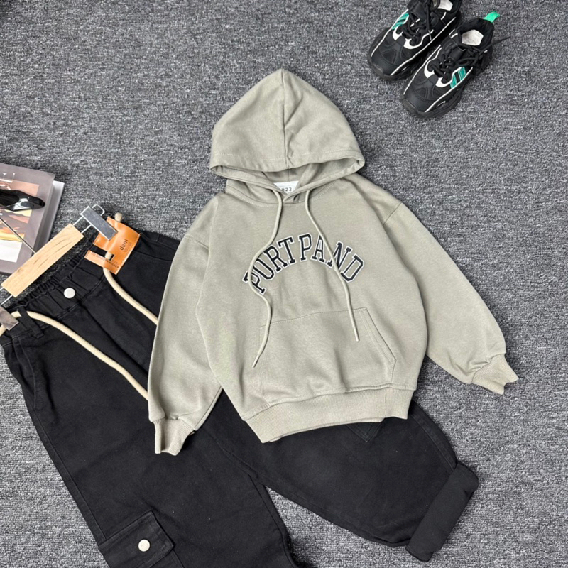 Áo nỉ hoodie mũ qccc size 19-36kg