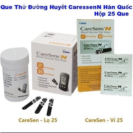 Máy Đo Đường Huyết CareSens N Hàn Quốc Hộp 25 Que