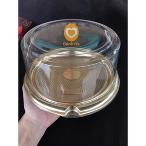 Hộp tròn nắp đậy A1680 đế vàng đựng xôi, bánh bao, bông lan-BB204