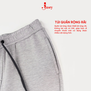 Quần thể thao nam JASEY, quần dài nỉ thể thao sáng suông có dây buộc mã 1455