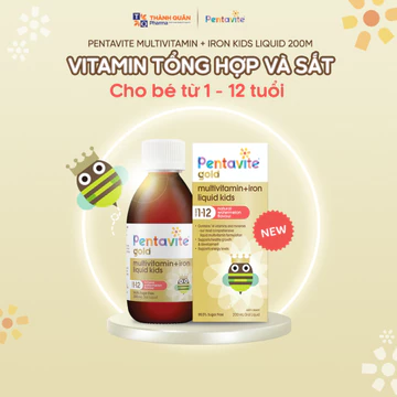 Dung dịch uống bổ sung vitamin tổng hợp và sắt Pentavite hỗ trợ tăng trưởng dành cho trẻ từ 1 tuổi