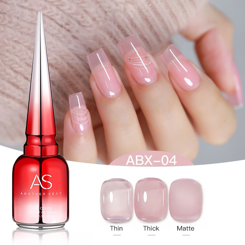 Sơn gel AS thạch hồng BX4 thạch trong chai 15ml