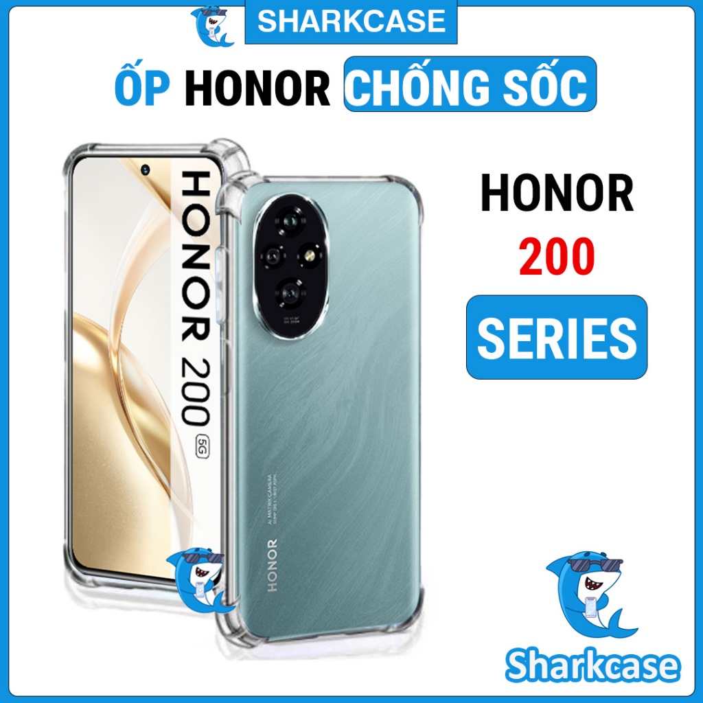 Ốp lưng Honor 200, 200 Pro 5G dẻo trong suốt silicon cao cấp chống sốc có gờ bảo vệ camera Vỏ đt