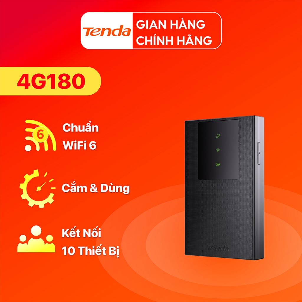 Ảnh Bộ Phát Wifi Tenda 4G LTE 4G180 Công Nghệ Wifi 6 - Hàng Chính Hãng 1