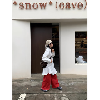 Le rouge | Váy sơ mi Arin đuôi cá dáng rộng chất cotton dày dặn