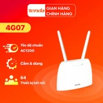 Bộ Phát WiFi Tenda 4G07 Chuẩn AC 1200Mpbs Dùng Sim 4G/3G Dùng Cho Ôto Và Nơi Không Có Internet — ảnh 1