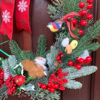 Nhiều mẫu Vòng hoa Giáng Sinh - vòng hoa Noel - Vòng nguyệt quế trang trí Noel khung sắt, mây gắn hoa cao cấp cỡ đại