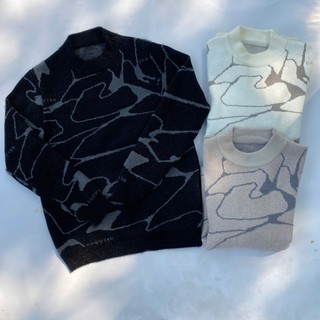 Áo Sweater Nam Len Dệt Họa Tiết Loang cao cấp Form Regular Đẹp Size M L XL XXL ABABA 5p-901van