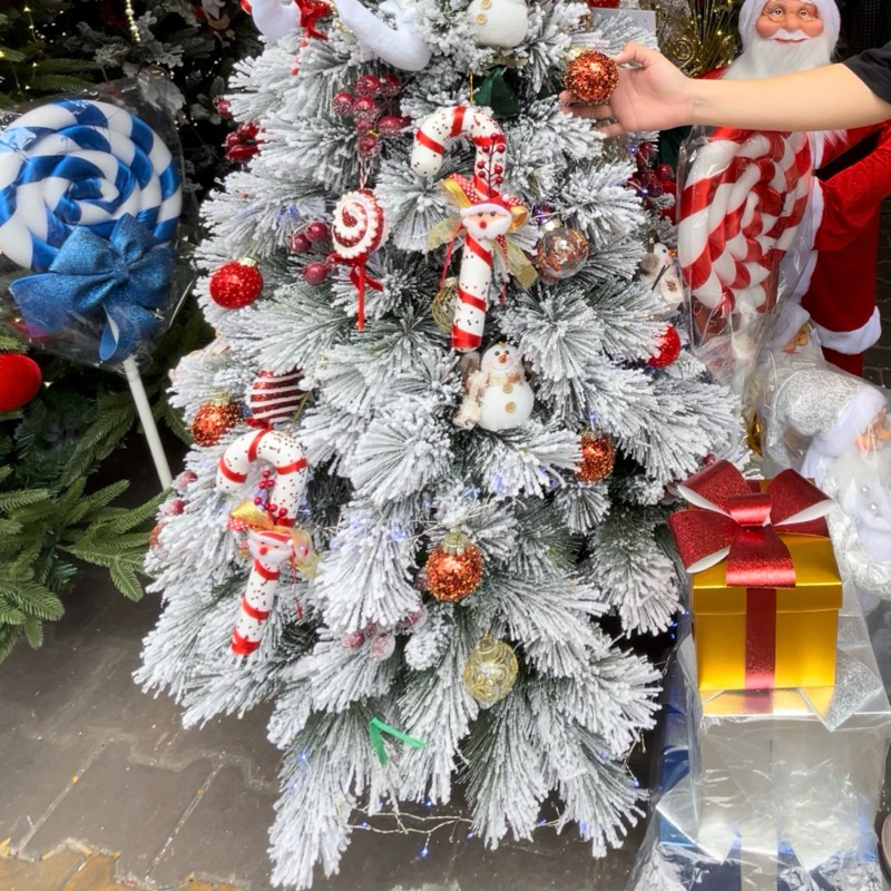 Cây thông phủ tuyết lá dày 90/ 120/150CM - Snow Flocked Hinged ...