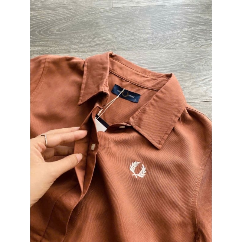 (Sale) Đầm sơmi suông dài Fred* Perry* bigsize