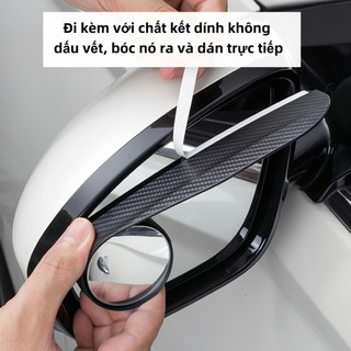 Gương chiếu hậu chống mưa lông mày gương tròn nhỏ chống mưa phản quang phụ kiện che mưa hiện vật
