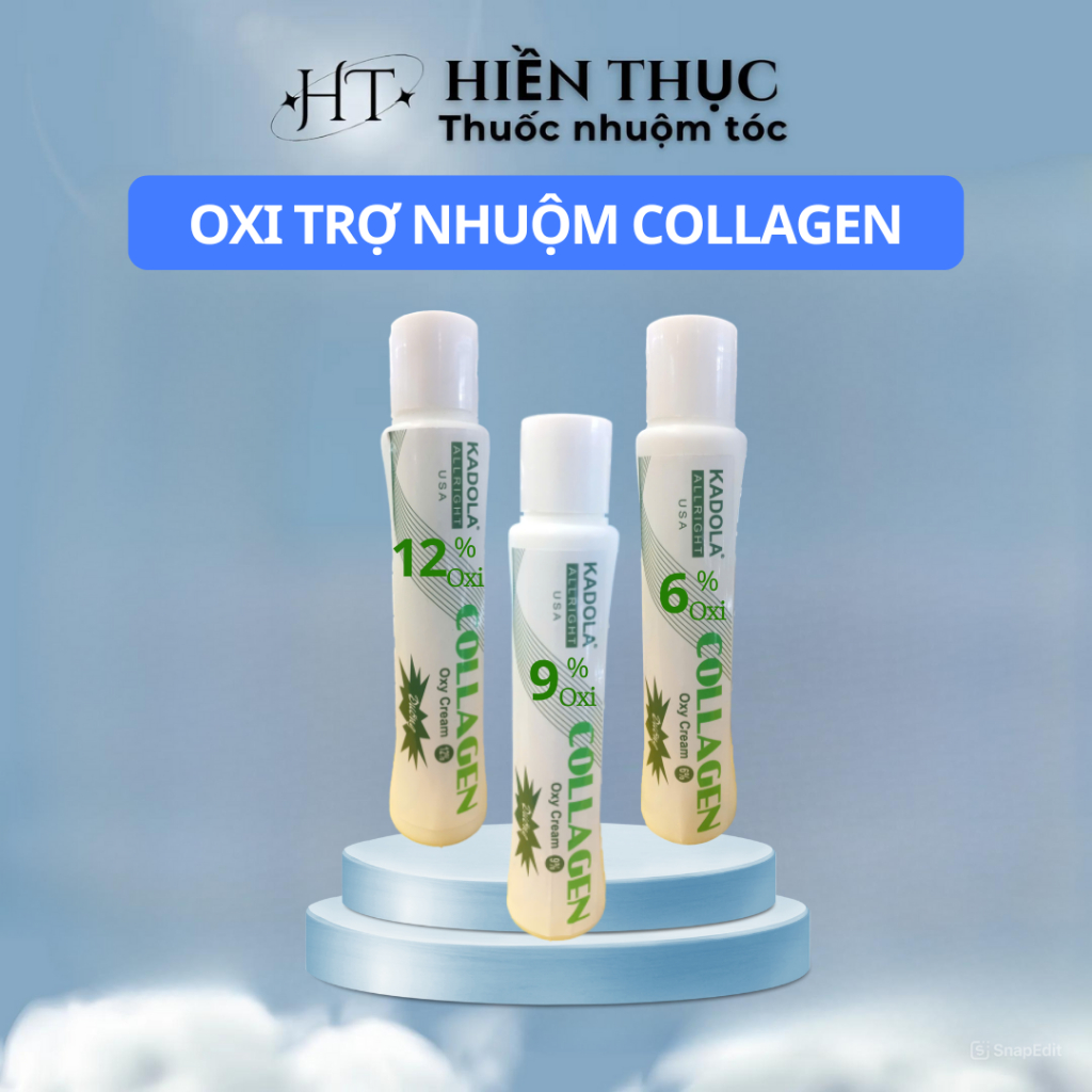 OXY TRỢ NHUỘM COLLAGEN - Hỗ trợ tóc lên chuẩn tone, nhuộm lên chuẩn màu | Thuốc nhuộm tóc Hiền Thục
