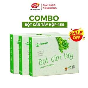 Bột Cần Tây Quảng Thanh Hộp 45g (15 túi x 3g), nguyên chất, sấy lạnh