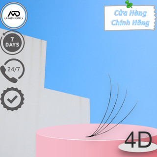 Mi fan 4D LASHES SUPPLY độ cong C - CC - D, độ dày 0. - 1 hộp 1000 fan - dụng cụ nối mi