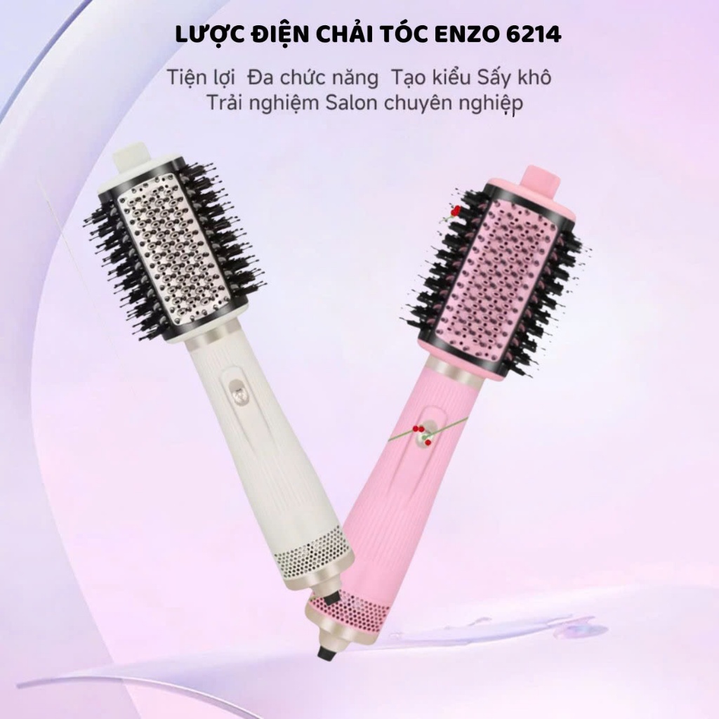 Ảnh Lược điện chải tóc ENZO 6214 thương hiệu italia , lược điện 4IN1 sấy uốn duỗi  BẢO HÀNH 5 NĂM 3
