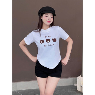 Áo thun phông baby tee nữ form ôm vừa KONOVA chất liệu cotton 2 chiều loại 1 thấm hút mồ hôi