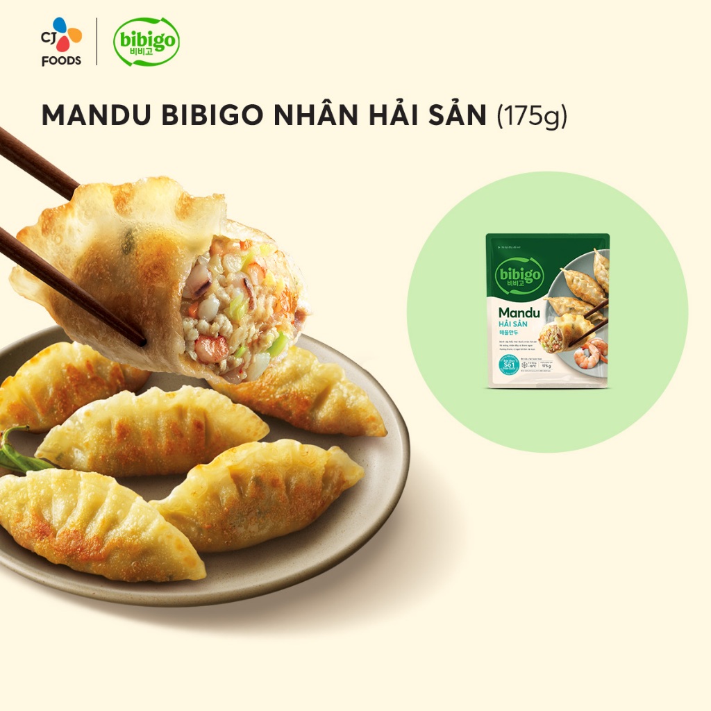 Ảnh Bánh xếp Mandu Hàn Quốc Bibigo nhân Thịt & Hải Sản & Thịt bắp 175g 1