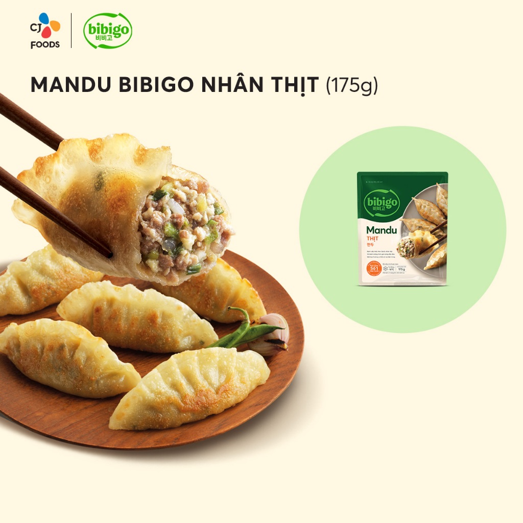 Ảnh Bánh xếp Mandu Hàn Quốc Bibigo nhân Thịt & Hải Sản & Thịt bắp 175g 2