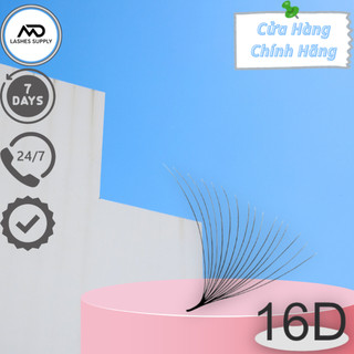 Mi fan 16D MD LASHES độ cong C - CC - D, độ dày 0.5 - 1 hộp 1000 fan - dụng cụ nối mi