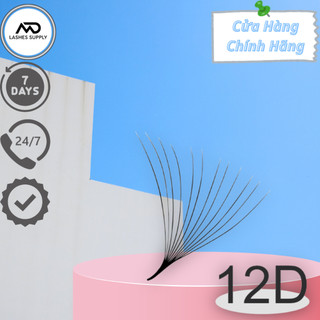 Mi fan 12D độ cong C - CC - D, độ dày 0.5 - 1 hộp 1000 fan - dụng cụ nối mi