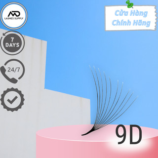 Mi fan 9D MD LASHES độ cong C - CC - D, độ dày 0.05 - 1 hộp 1000 fan - dụng cụ nối mi