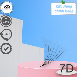 Mi fan 7D MD LASHES độ cong C - CC - D, độ dày 0.07 - 1 hộp 1000 fan - dụng cụ nối mi