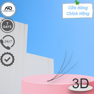 Mi fan 3D độ cong C - CC - D, độ dày 0.7 - 1 hộp 1000 fan - dụng cụ nối mi