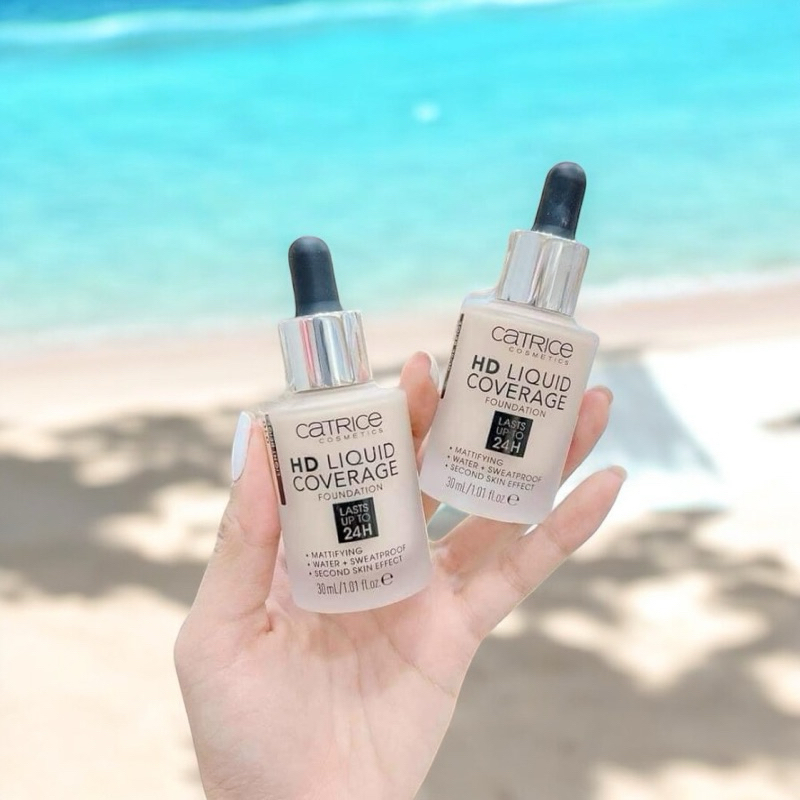 Kem nền dạng lỏng Catrice HD Liquid Coverage tạo lớp che phủ tự nhiên lên tới 24h.