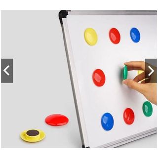 Nam châm tròn vỉ 12 viên đường kính 32mm, đồ dùng giáo cụ dạy học tiếng anh trong học tập của giáo viên tiểu học