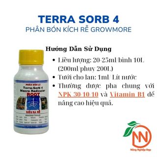 Phân Bón Lá NPK Terra Sorb 4 100ml - Phân Kích Rễ Growmore