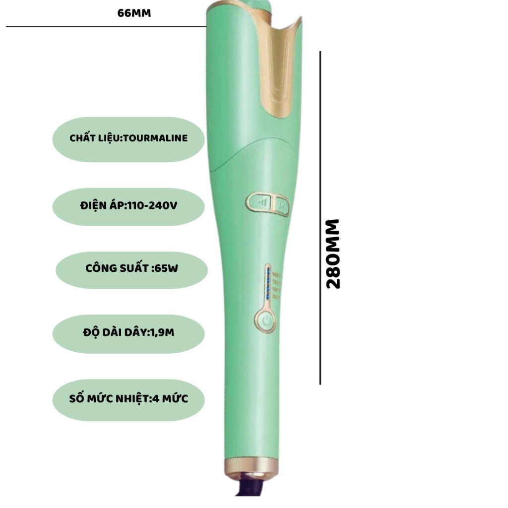 Ảnh Máy uốn tóc xoăn ENZO 1965 thương hiệu ITALIA,tự động 2 trong 1 chống bỏng cao cấp,BH 5 NĂM 4