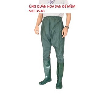 {LOẠI 1} Ủng lội nước dài liền quần đế cứng màu nâu size 35-46, quần ủng bảo hộ lao động, ủng câu cá