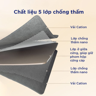 Hộp xếp quần áo chia ngăn vải Oxford bền đẹp, gấp gọn, có nắp tiện lợi, đựng quần áo, đồ lót sắp xếp tủ gọn gàng